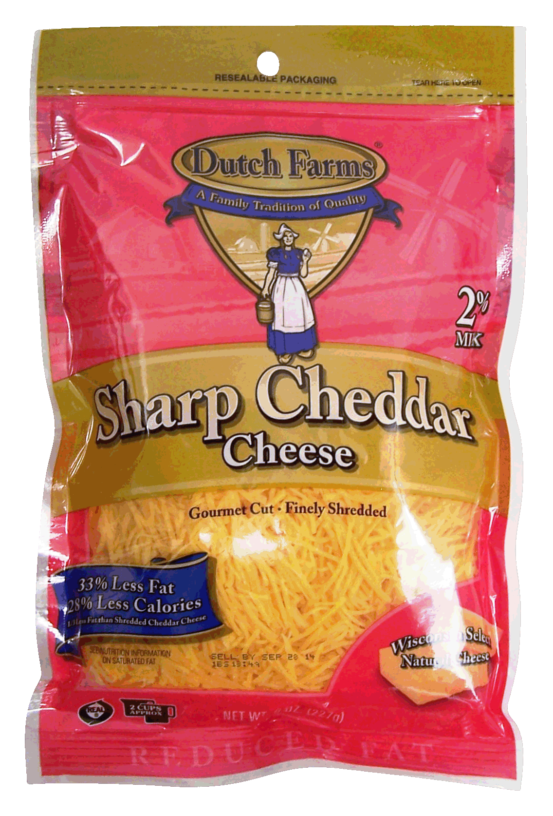 Dutch Farms  sharp cheddar cheese finely shredded made with 2% milk Full-Size Picture
